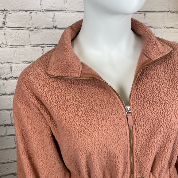 Universal Thread Pink Fleece Sherpa Jacket size 2X Plus Sized Winter Coat NEW - Picture 2 of 14